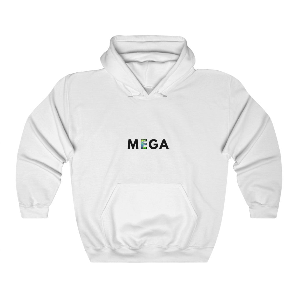 MEGA - Mega Hoodie - Snow - Make Earth Great Again - MEGApodcast, MEGAendorsed, MEGAstore - Make Earth Great Again