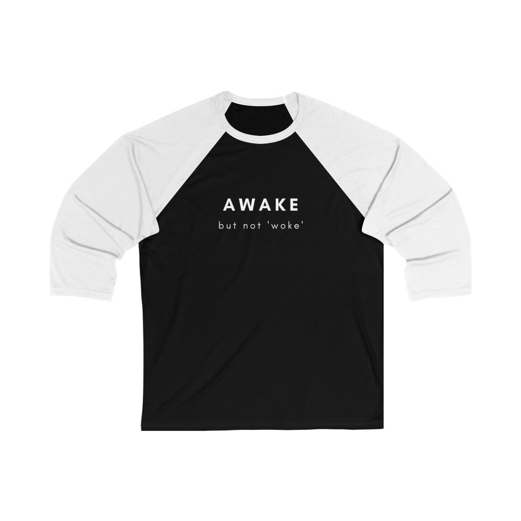 MEGA - Not Woke Baseball Tee - Make Earth Great Again - MEGApodcast, MEGAendorsed, MEGAstore - Make Earth Great Again